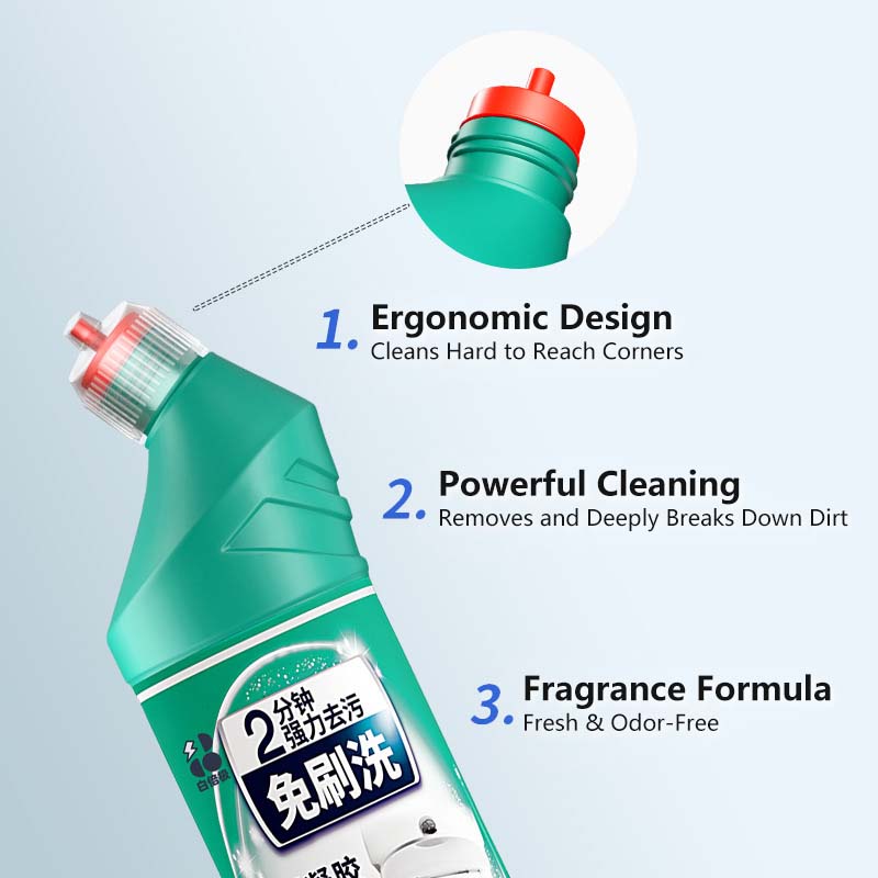 Toilet Bowl Cleaner Powerful Fast Stain Removal Deep Cleaning & Deodorizing Bathroom