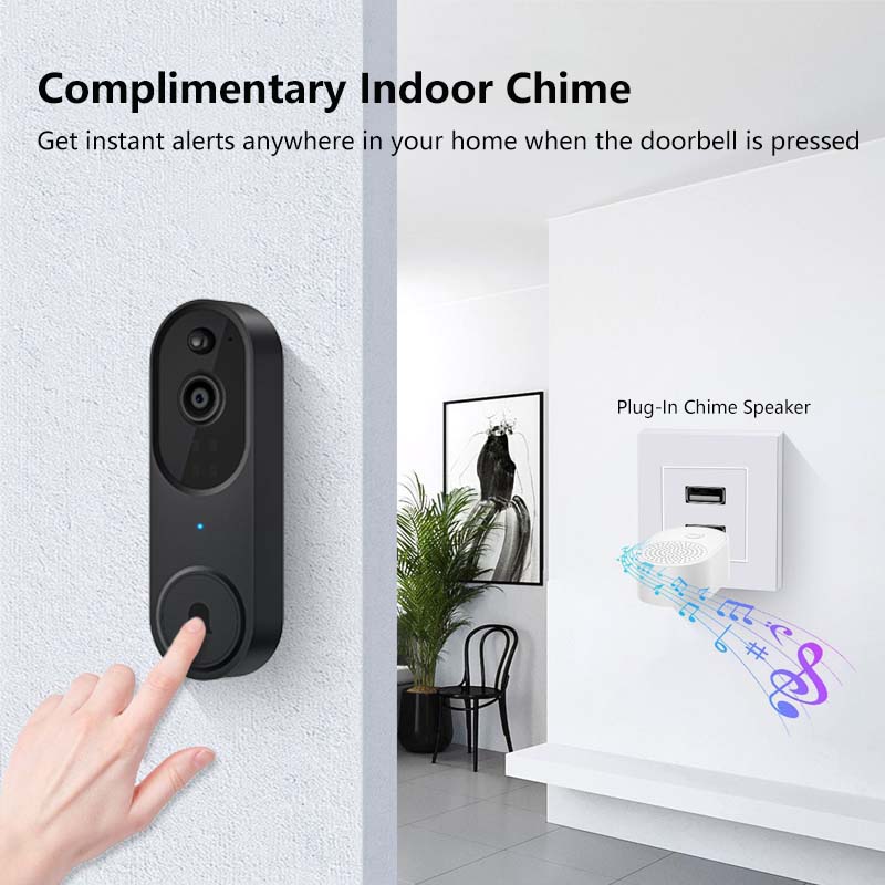High-Definition Ai-Smart Camera Doorbell Wireless Video Doorbell with Camera & Motion Detection