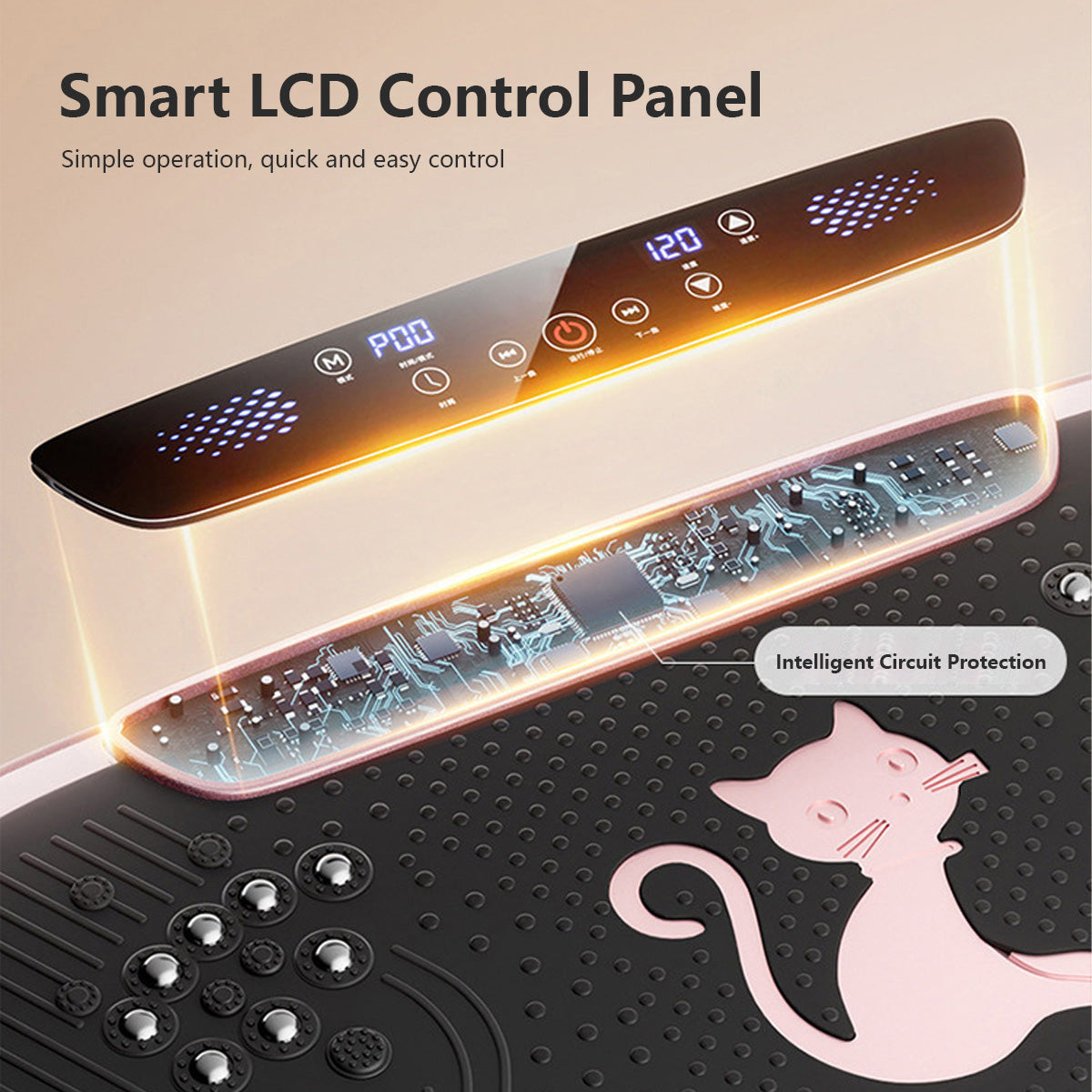 JOMO Vibration Platform Machine 300 Adjustable Levels 9 Workout Modes Bluetooth Music & Magnetic Massage for Home Fitnes