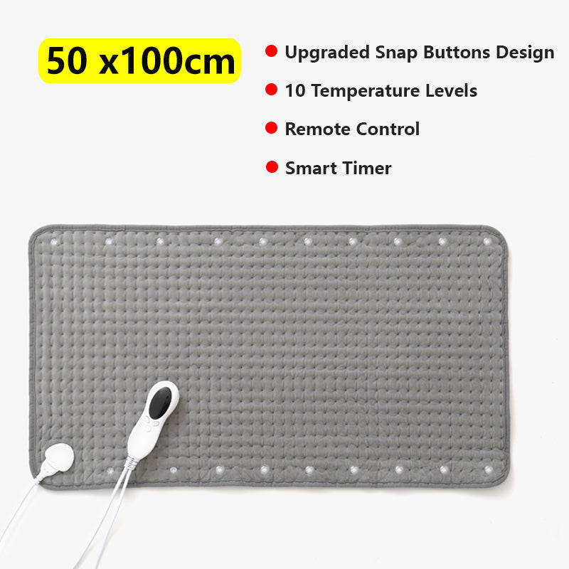 JOMO Electric Heating Pad Back Pain Massage Machine Washable Heat In 30 Sec