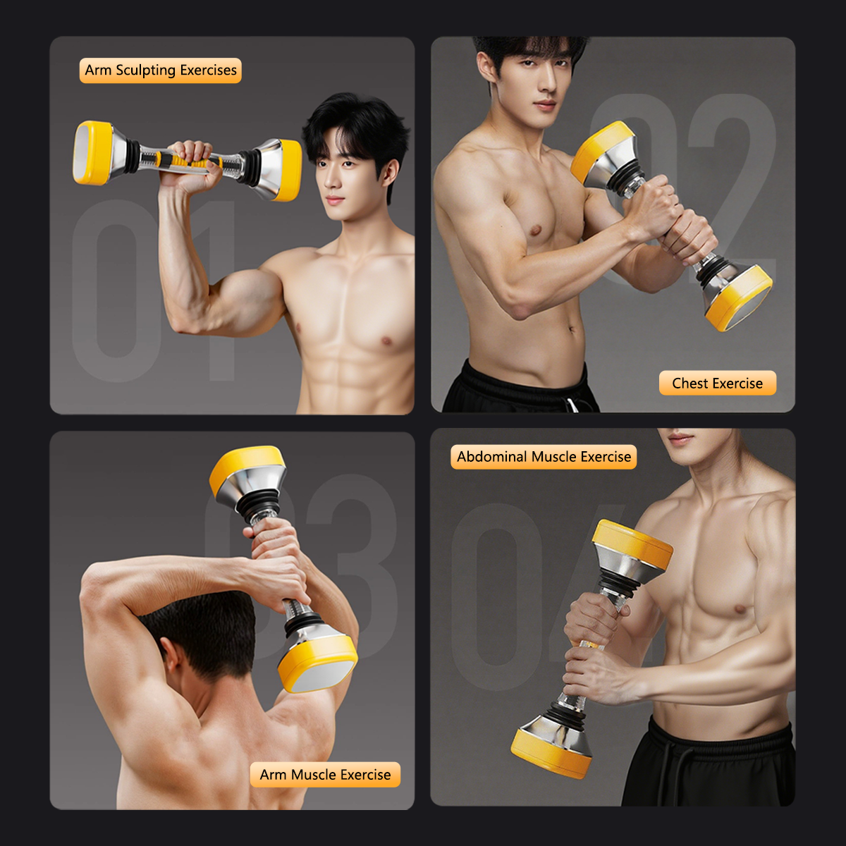 JOMO Adjustable Swing Dumbbell 10-30kg ABS Steel Full Body Home Gym Trainer Adjustable Resistance