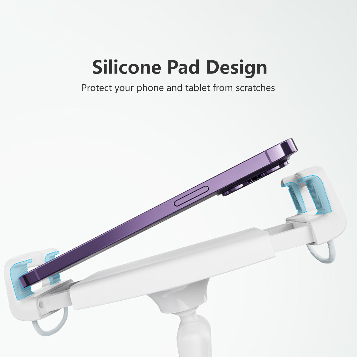 Multifunctional Pillow with Phone Holder Tablet Holder Flexible Arm Design 360° Rotatable Clamp
