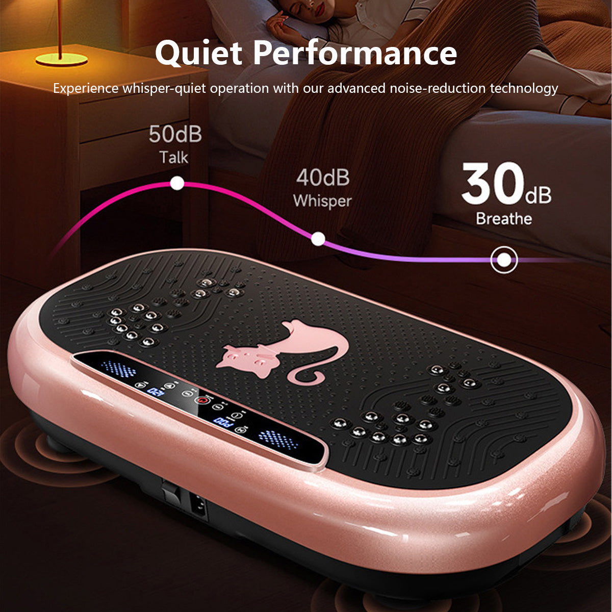 JOMO Vibration Platform Machine 300 Adjustable Levels 9 Workout Modes Bluetooth Music & Magnetic Massage for Home Fitnes