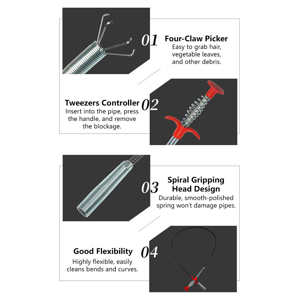 Four-Claw Pipe Unclogger