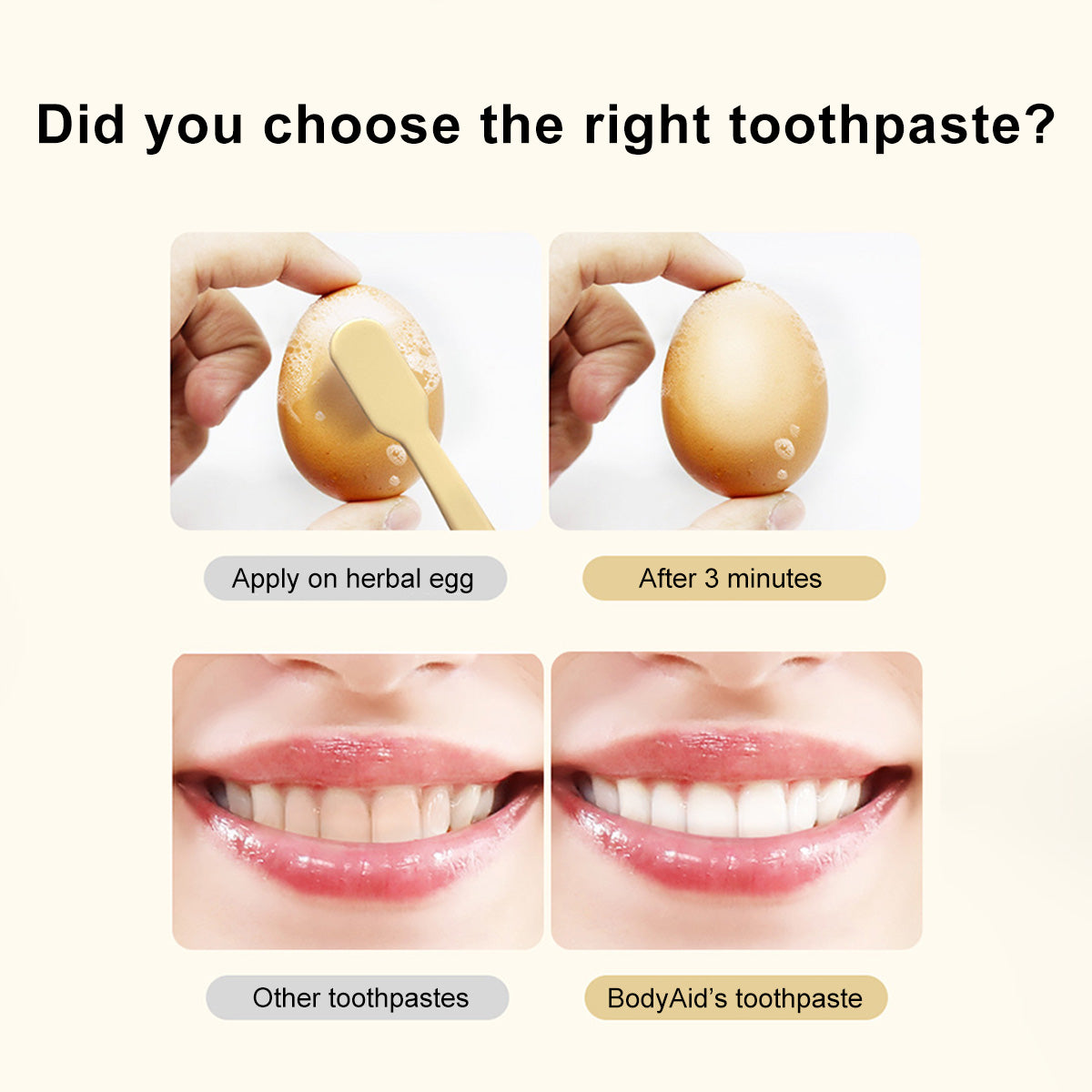 BodyAid Niacinamide Whitening Toothpaste to Remove Tooth Stains Bad Breath Counter Toothpaste Oral Care