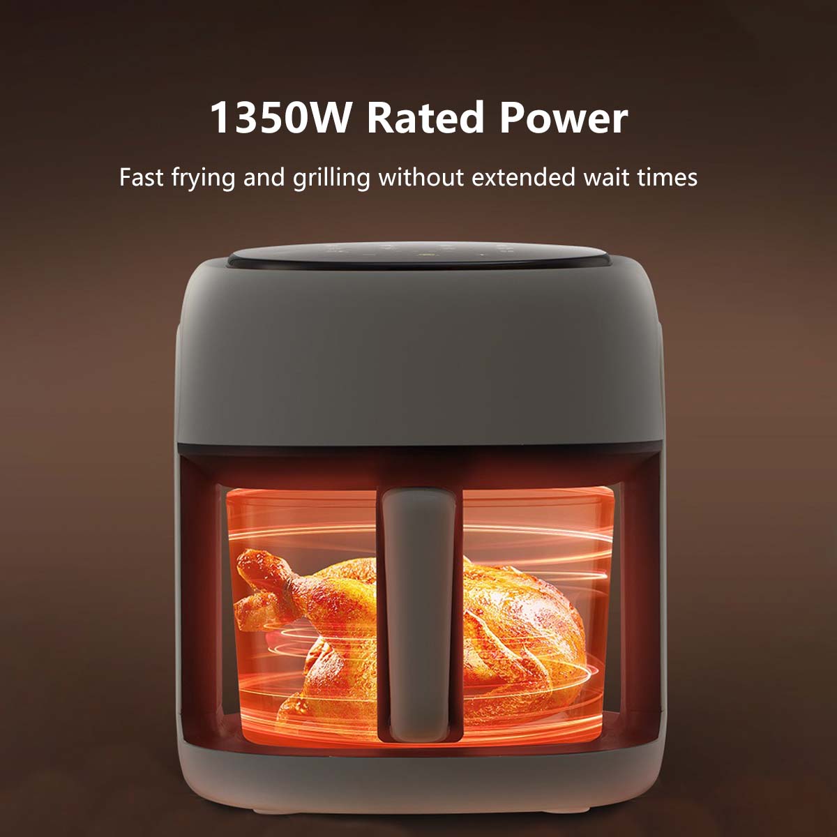 JOMO Air Fryer NTC Temperature Control Touch Control 10 Cooking Presets 1350W 4.5L Capacity