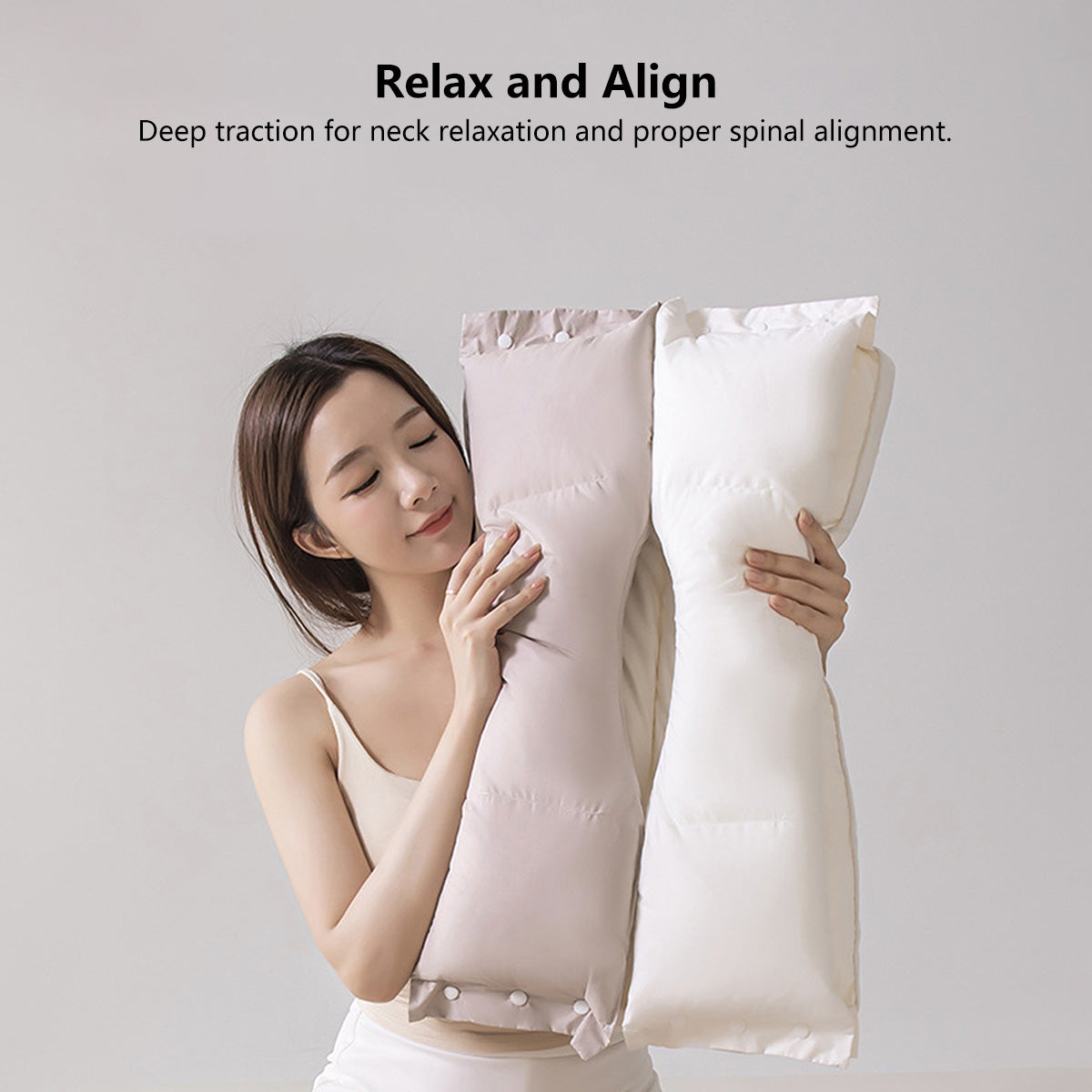 Double Layer Cervical Pillow Detachable Multi-Purpose Neck Support Pillow