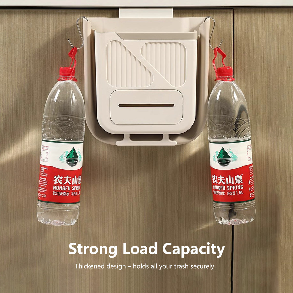 2-in-1 Hanging Foldable Garbage Bin 4L Dry and Wet Bins Garbage Bin Dust Bin Trash Can Rubbish Bin