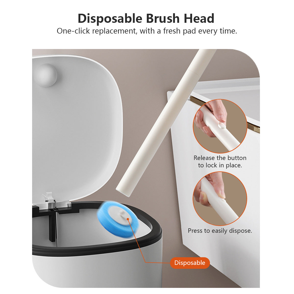 Scented Disposable Toilet Brush Fresh-Scent Disposable Toilet Cleaning Brush