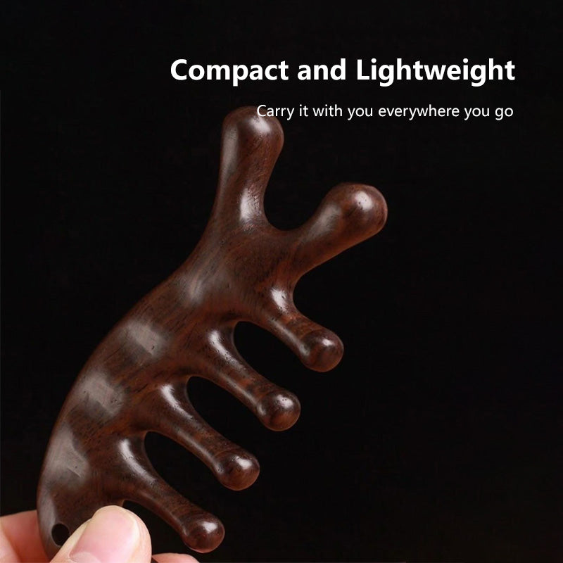 Multifunctional Massage Comb Sandalwood Meridian Massage Comb Helps Improve Blood Circulation
