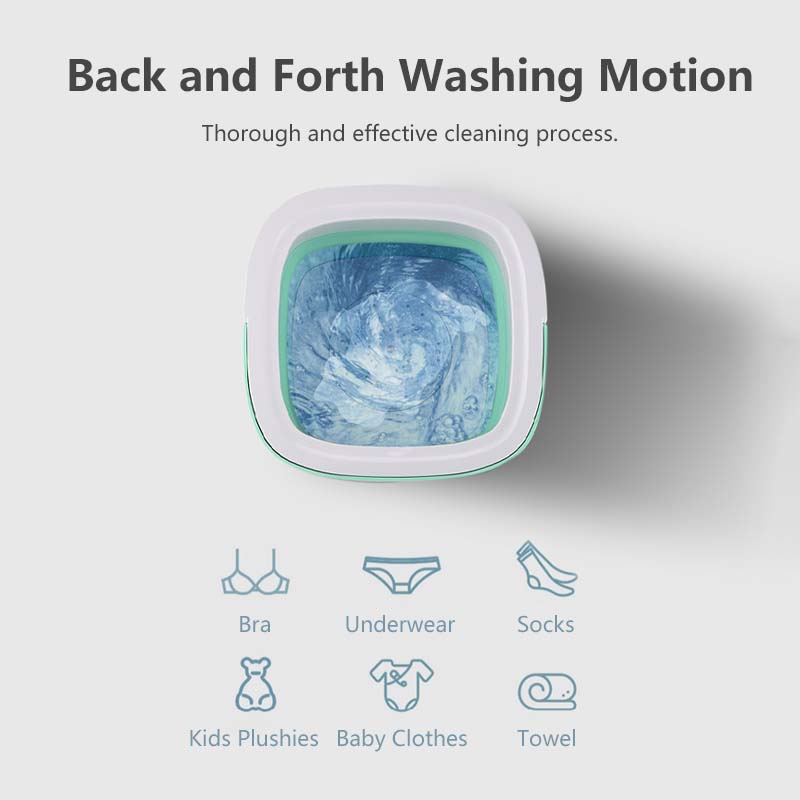 Foldable Washing Machine Portable Electronic Mini Washing Machine with drain basket