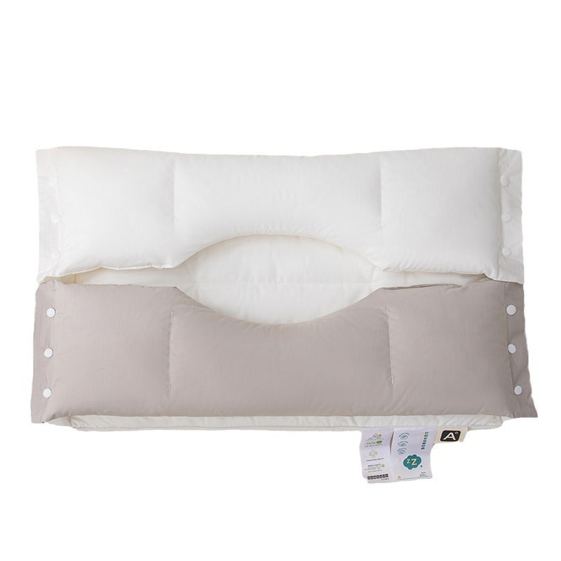Double Layer Cervical Pillow Detachable Multi-Purpose Neck Support Pillow