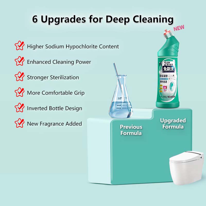 Toilet Bowl Cleaner Powerful Fast Stain Removal Deep Cleaning & Deodorizing Bathroom