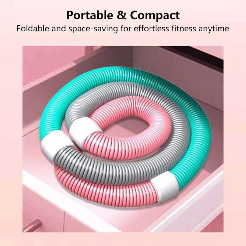 Soft Spring Hula Hoop Compact Waist Trainer Portable Exercise Ring for Weight Loss and Core Training