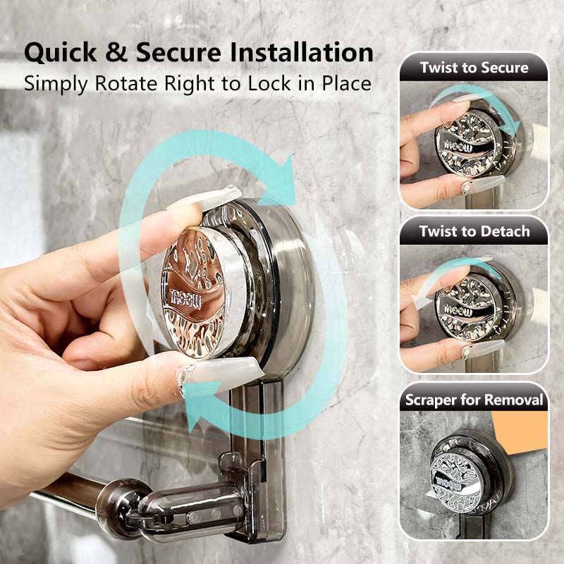 Adjustable Towel Rack ā Drill-Free, 180° Rotating, Adjustable Wall-Mounted, Strong Suction, Space-Saving