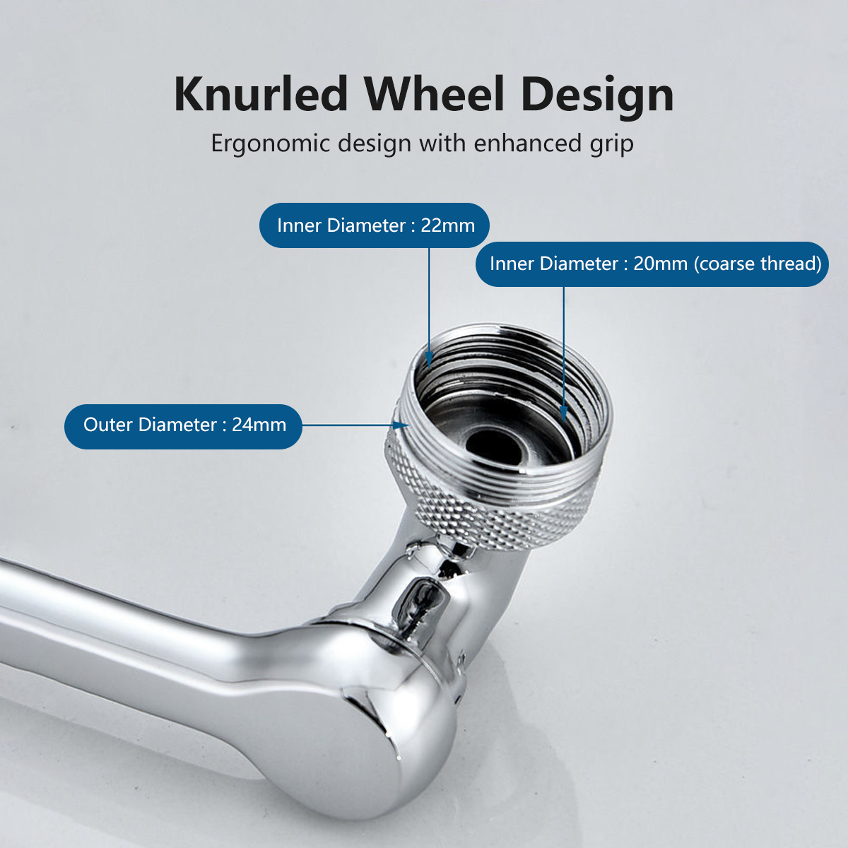 Faucet Arm Aerator Rotatable Triple Rotation Water Purification Filter Universal Threads Copper