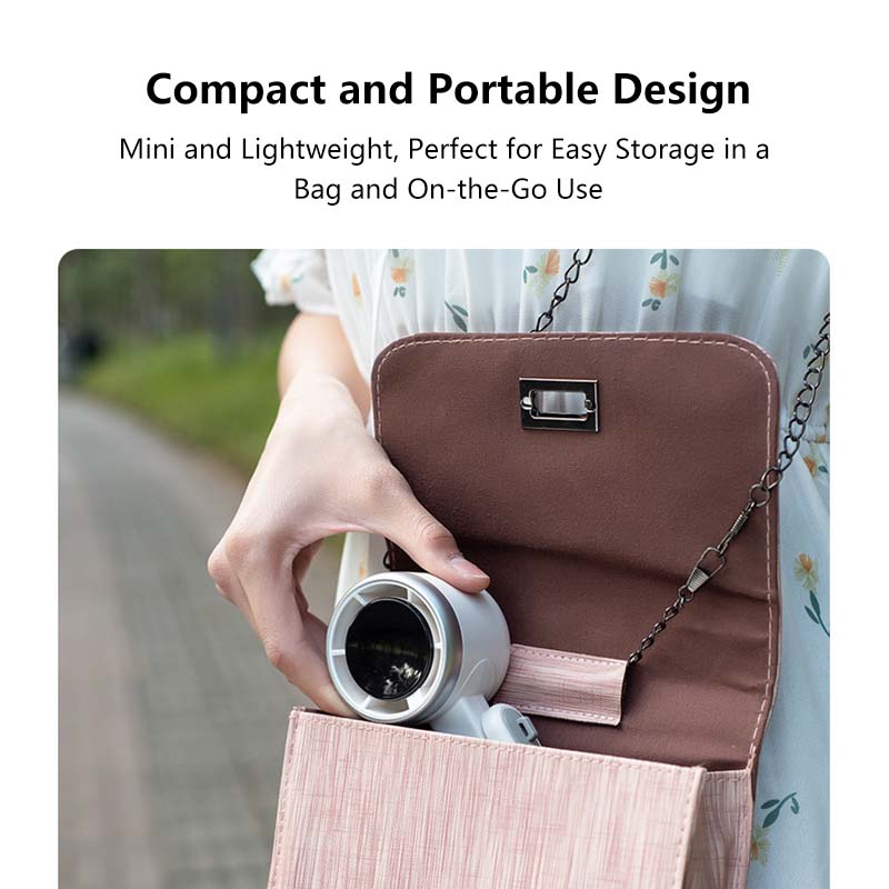 Foldable LCD Display Fan β 5 Speeds, Rechargeable, Lightweight, Hands-Free, Quiet Personal Fan with Type-C Charging