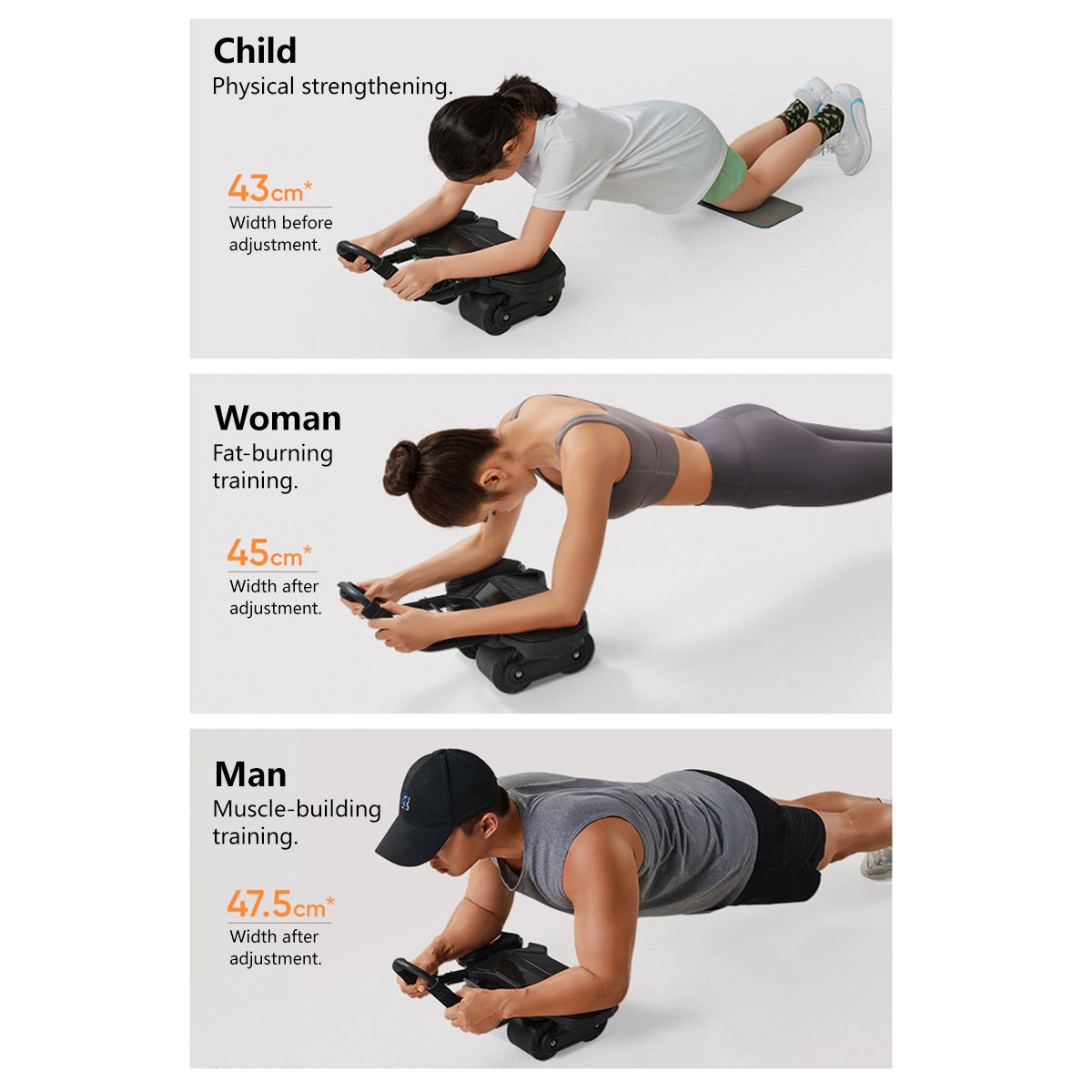 JOMO Adjustable Elbow Support Abdominal Roller