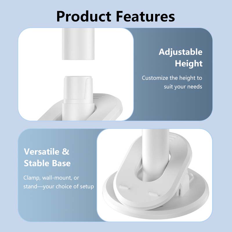 Dual-Head Wireless Circulation Fan with Adjustable Height & 4 Wind Speeds 360Β° Rotation and Quiet Cooling