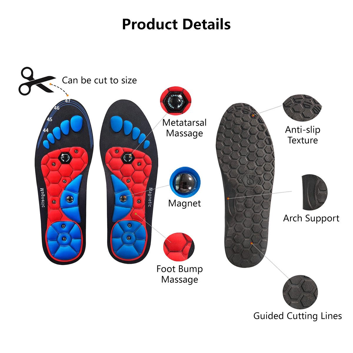 Magnetic Therapy Massage Insoles Magnetic Therapy Shoe Pad