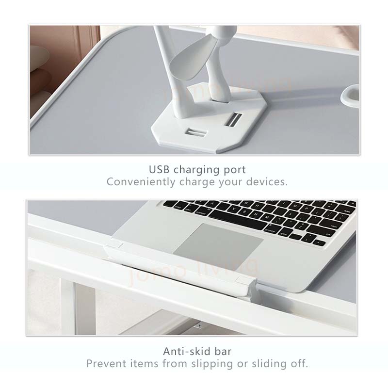 Foldable Lift Small Table Laptop Desk for Bed Adjustable Notebook Stand Folding Portable Tablet Tray