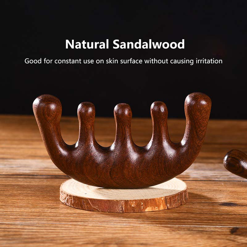 Multifunctional Massage Comb Sandalwood Meridian Massage Comb Helps Improve Blood Circulation