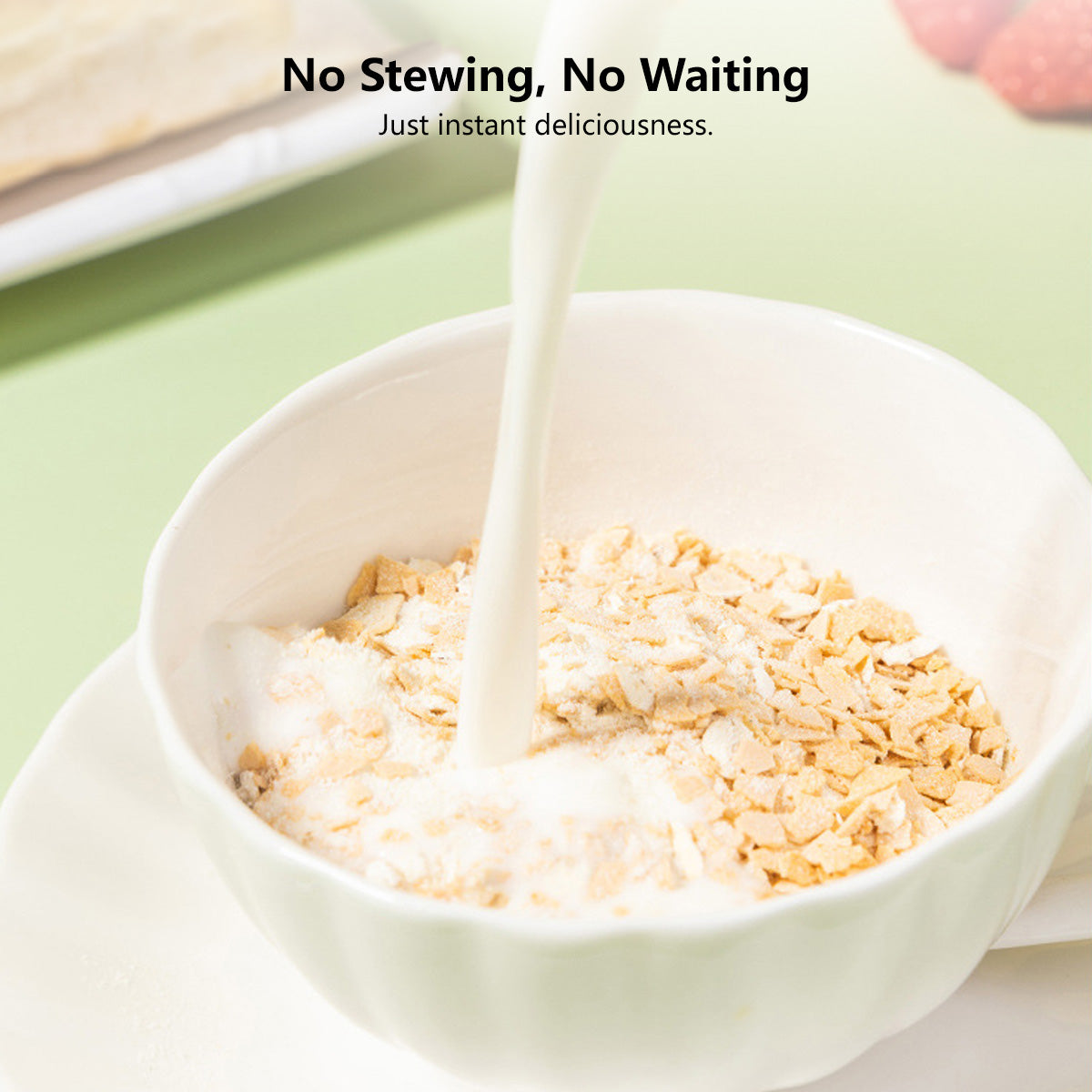 Hericium Mushroom Milk Oatmeal Easy Prepare Breakfast 480g (30g Ć 16 sachets)
