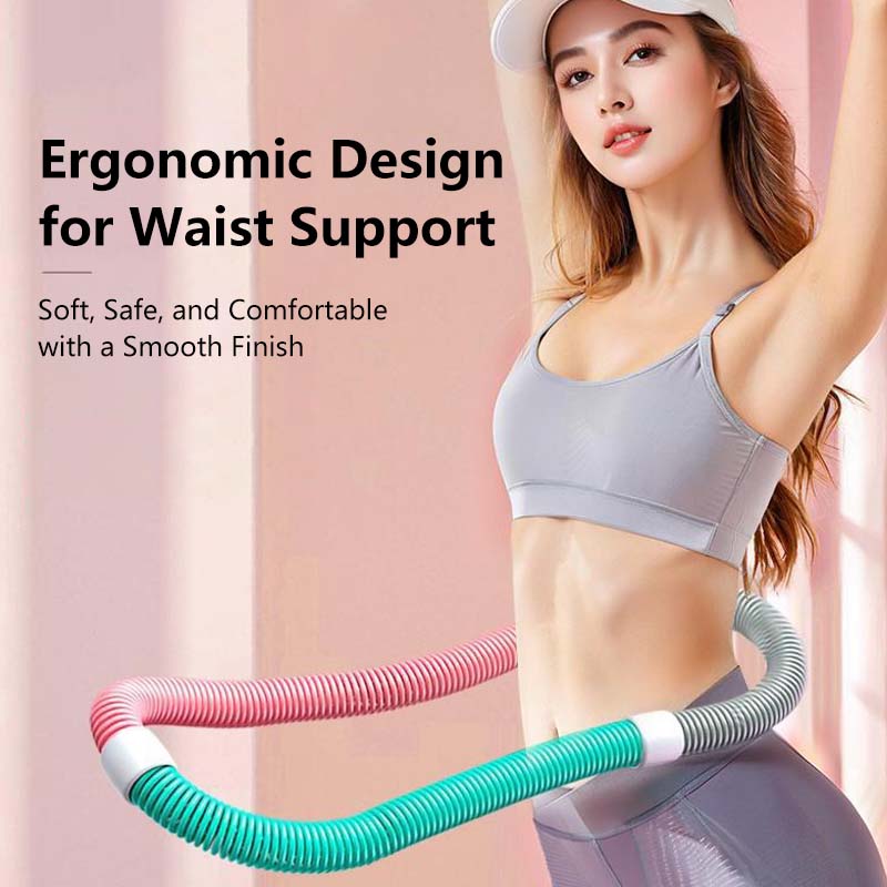 Soft Spring Hula Hoop Compact Waist Trainer Portable Exercise Ring for Weight Loss and Core Training