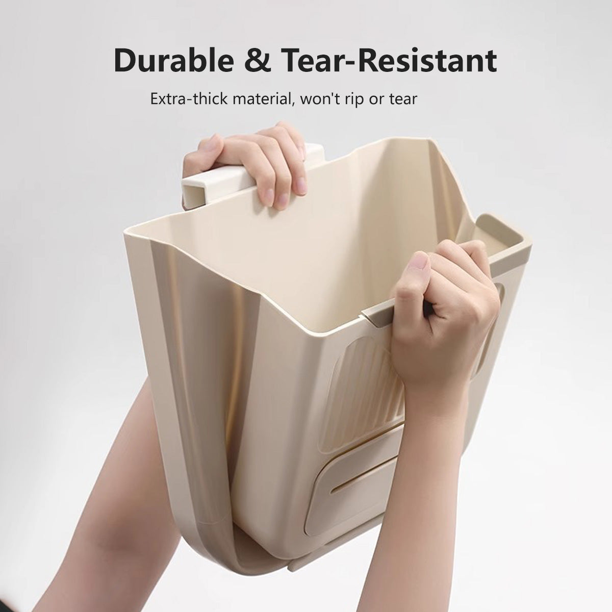2-in-1 Hanging Foldable Garbage Bin 4L Dry and Wet Bins Garbage Bin Dust Bin Trash Can Rubbish Bin