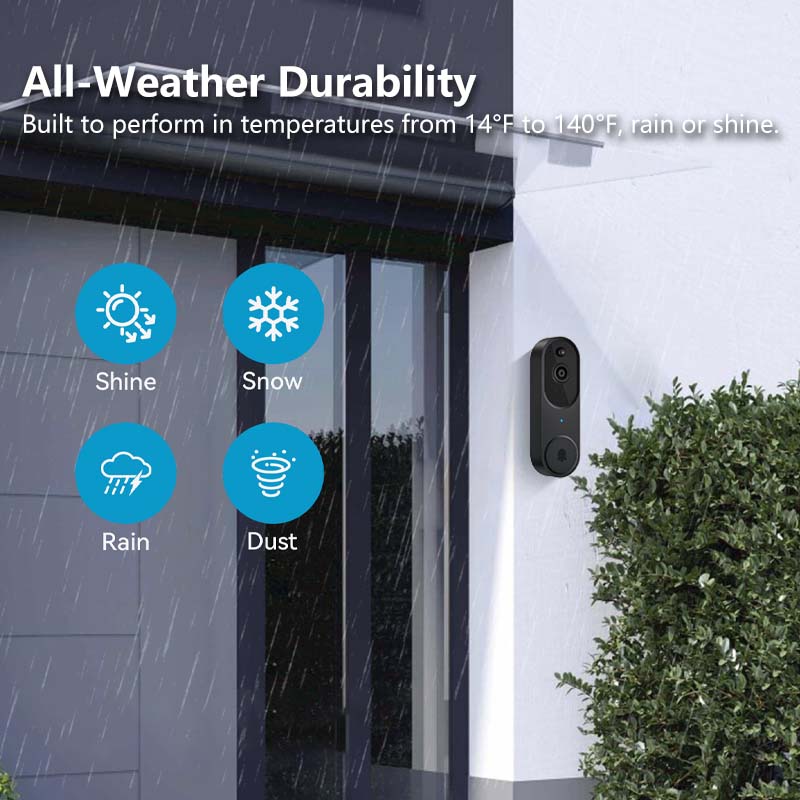 High-Definition Ai-Smart Camera Doorbell Wireless Video Doorbell with Camera & Motion Detection