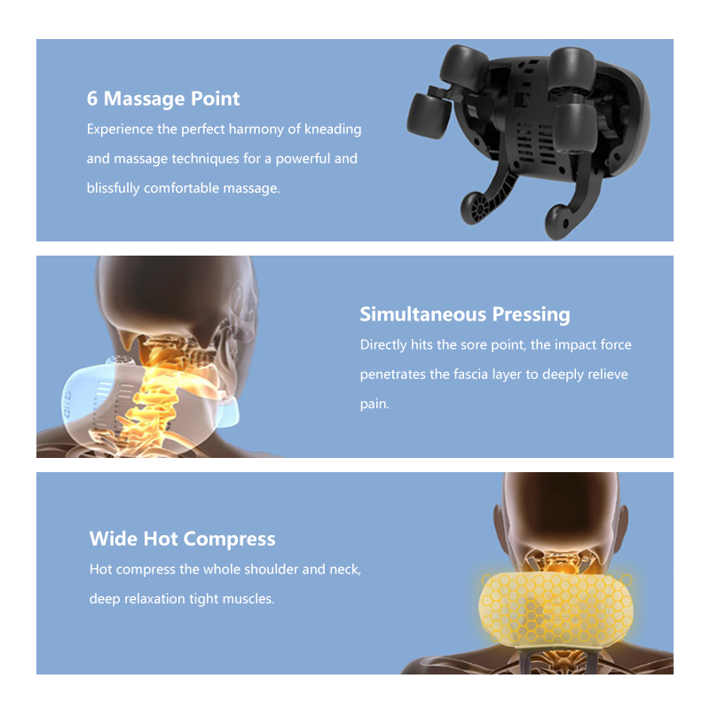 Kneading Neck Massage Imitates Human Kneading Hot Compress Type-C Charging