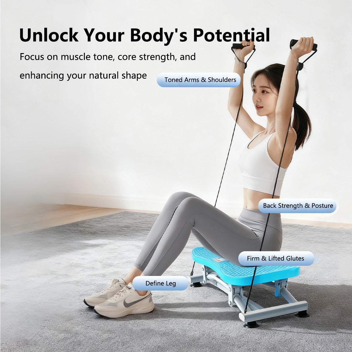 JOMO All-in-One Sliding Ski Machine Full Body Workout Machine for All Levels Silent Training