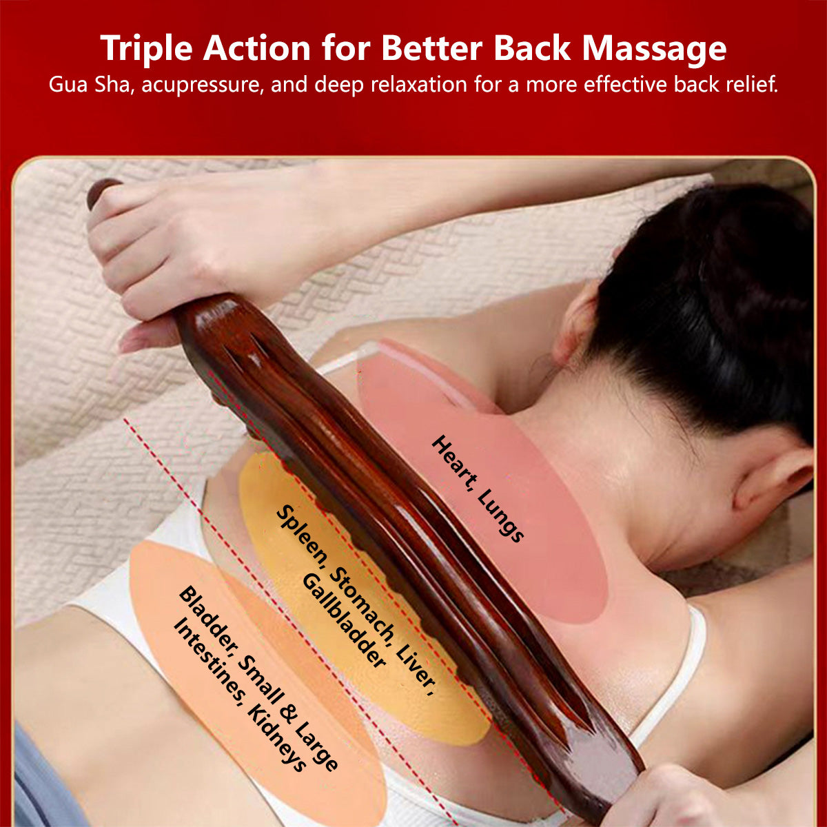 59-Bead Non-Solid Wood Massage Stick