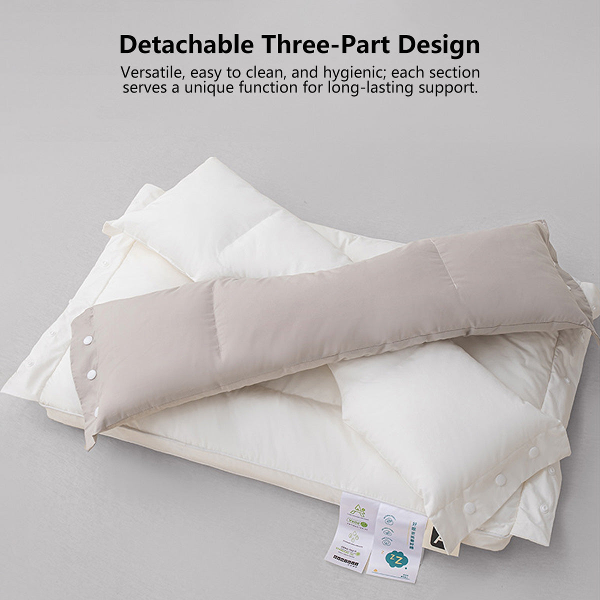 Double Layer Cervical Pillow Detachable Multi-Purpose Neck Support Pillow