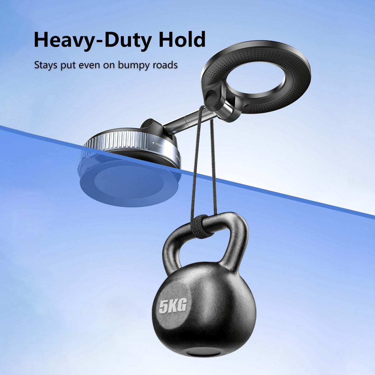 360° Adjustable Magnetic Vacuum Phone Holder Adjustable Angle Foldable Strong Vaccum Magnet Works For Any Surface