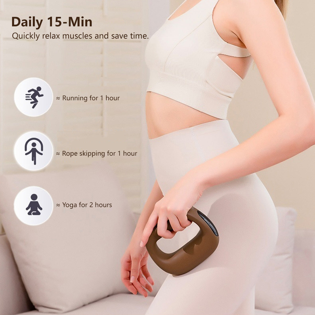 JOMO 2-in-1 Fascia Massage Ring Heat Compress Hands-Free Vibrating Deep Muscle Relaxer