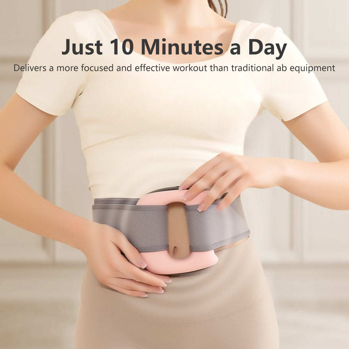 JOMO 2-in-1 Fascia Massage Ring Abdominal Toning Muscle Relax 5 Levels Vibration Rechargeable