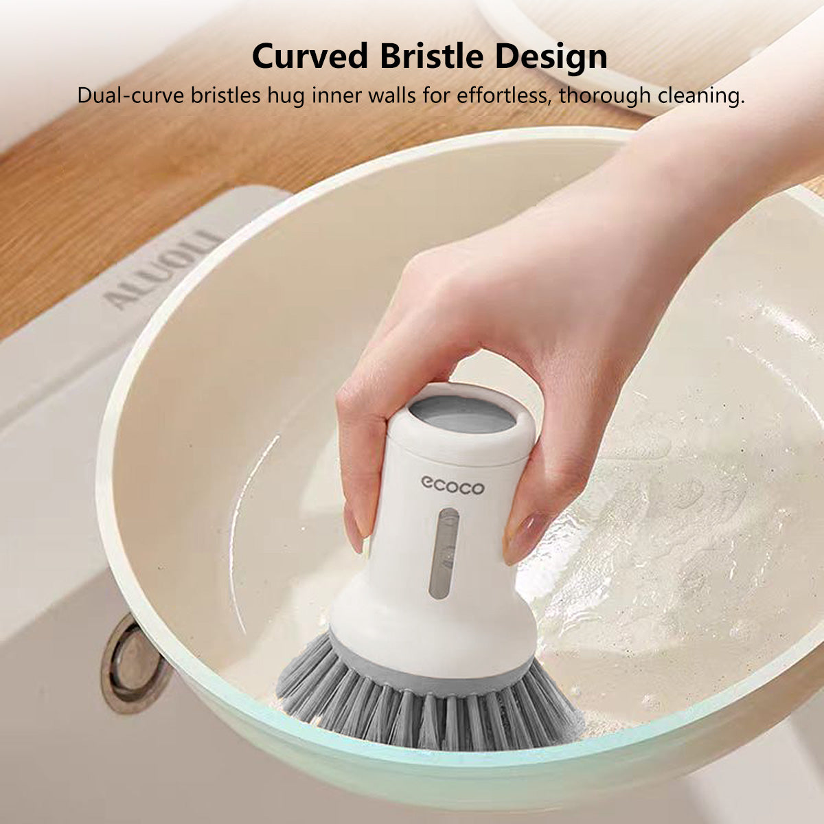 Multi Function Pot Brush Rotating Long-Handle & Refillable Short-Handle Pot Brush Set