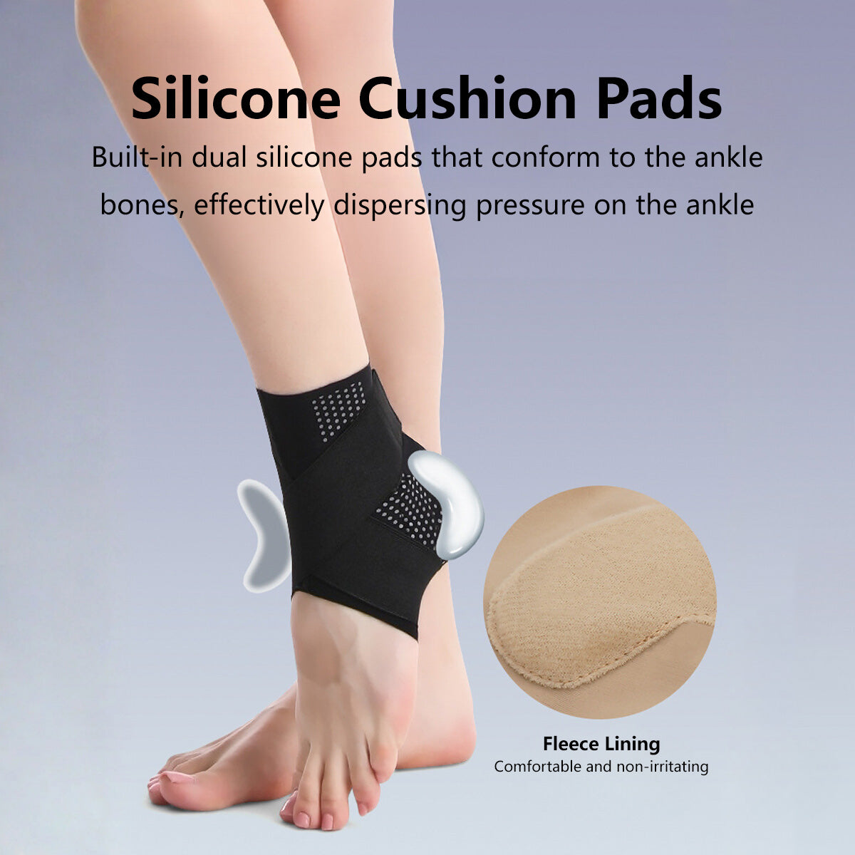 JOMO Ankle Brace Support Sprain Protection Ultra-Thin 0.1mm Straps Wear with Shoes Lightweight