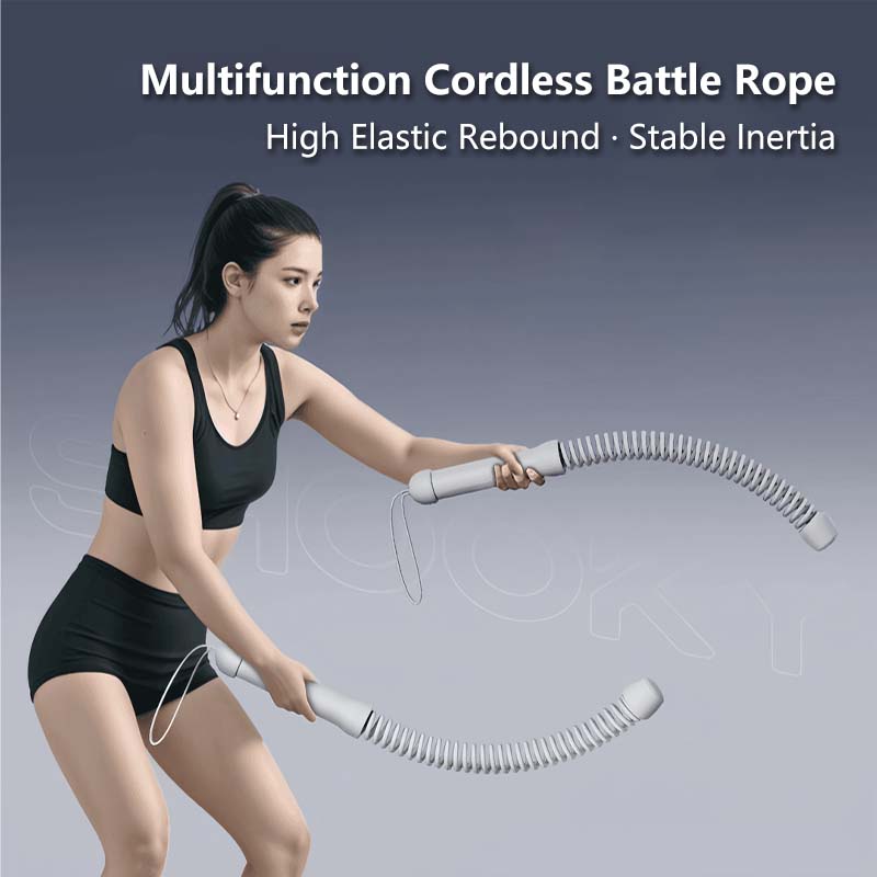 Cordless Battle Rope | Home Gym Fitness Equipment | Muscle & Core Training Tool Portable Indoor Exercise Gear