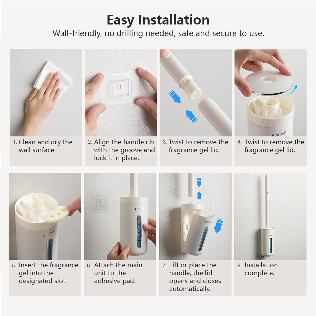 Scented Disposable Toilet Brush Fresh-Scent Disposable Toilet Cleaning Brush