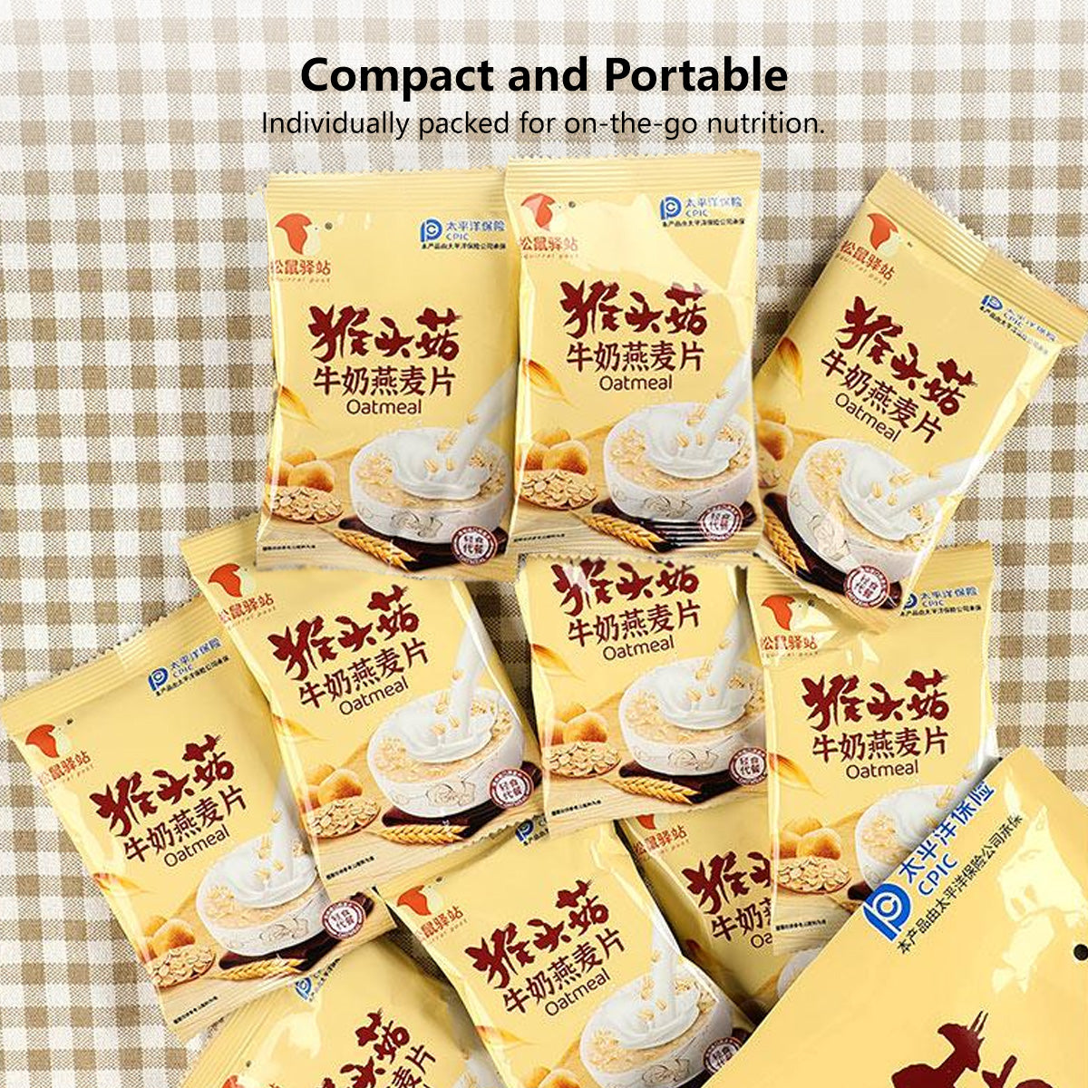 Hericium Mushroom Milk Oatmeal Easy Prepare Breakfast 480g (30g Ć 16 sachets)