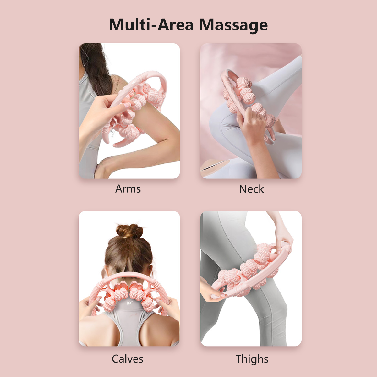 JOMO 32-Roller Circular Massager 360° Full Coverage Wheel Ring Massager