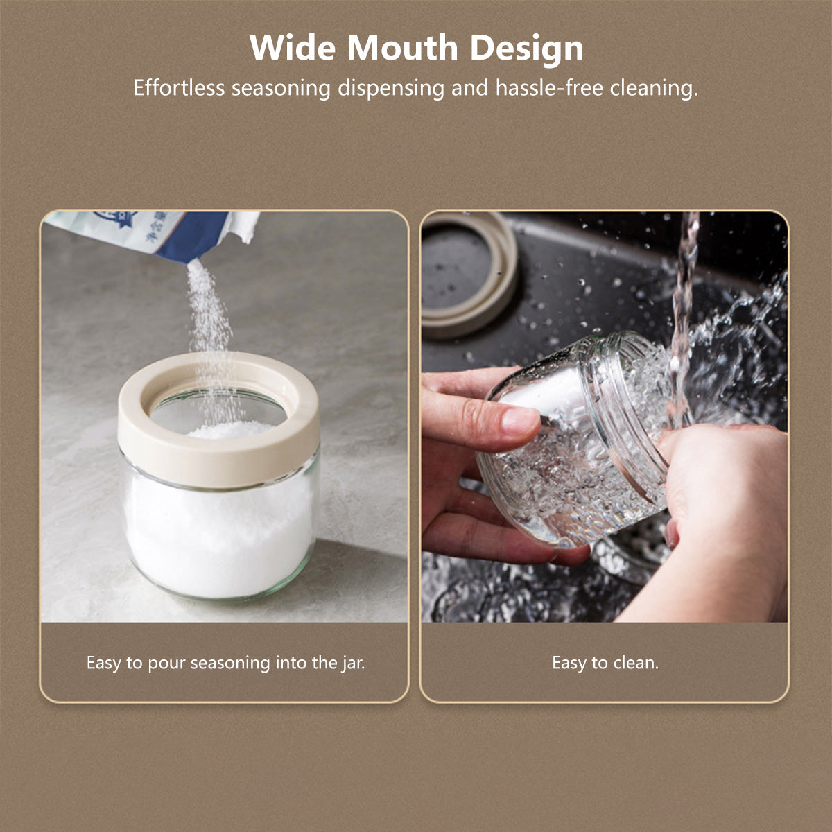 【Buy 1 Get 1 FREE at $9.90!】Expandable Spoon with Lid Seasoning Jar Moisture-Proof Spice Container