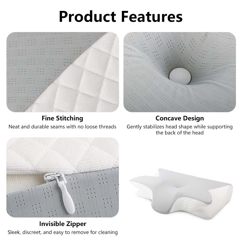 Butterfly Orthopedic Memory Pillow - Ergonomic Neck Support, Slow Rebound, for Back, Side & Stomach Sleepers