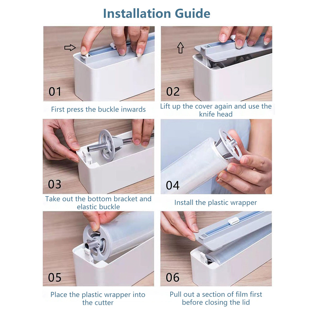 Plastic Wrapper Cutter Foil Cutter Magnetic Hanging Wall Hanging Bi-Directional Cutting Build-in Blade
