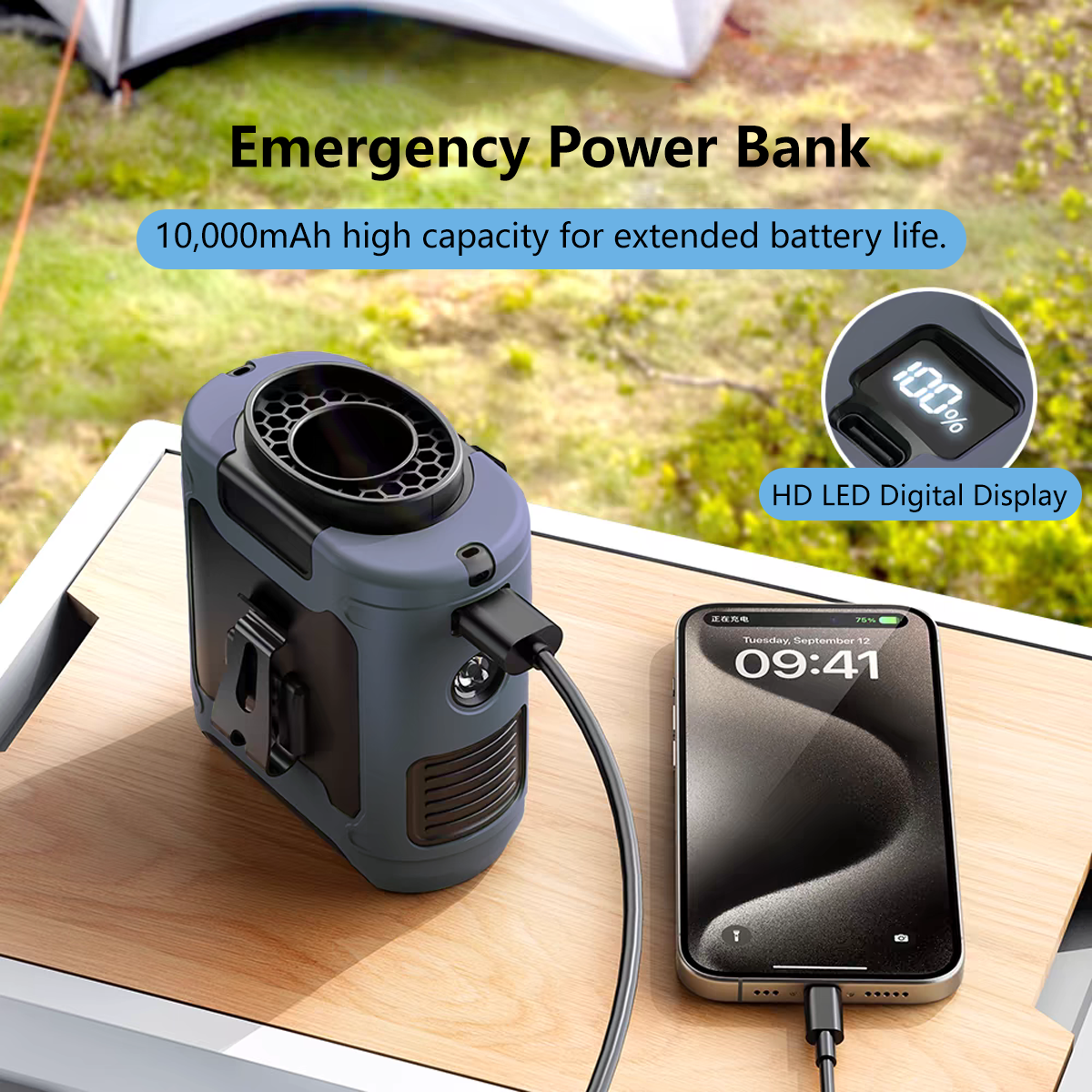 Portable Waist Fan 10000mAh