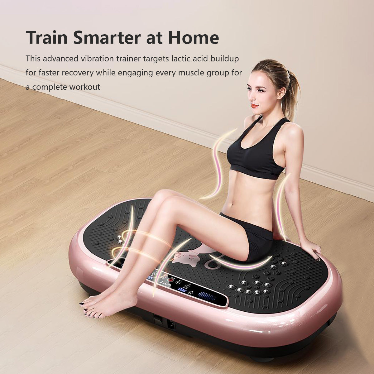 JOMO Vibration Platform Machine 300 Adjustable Levels 9 Workout Modes Bluetooth Music & Magnetic Massage for Home Fitnes