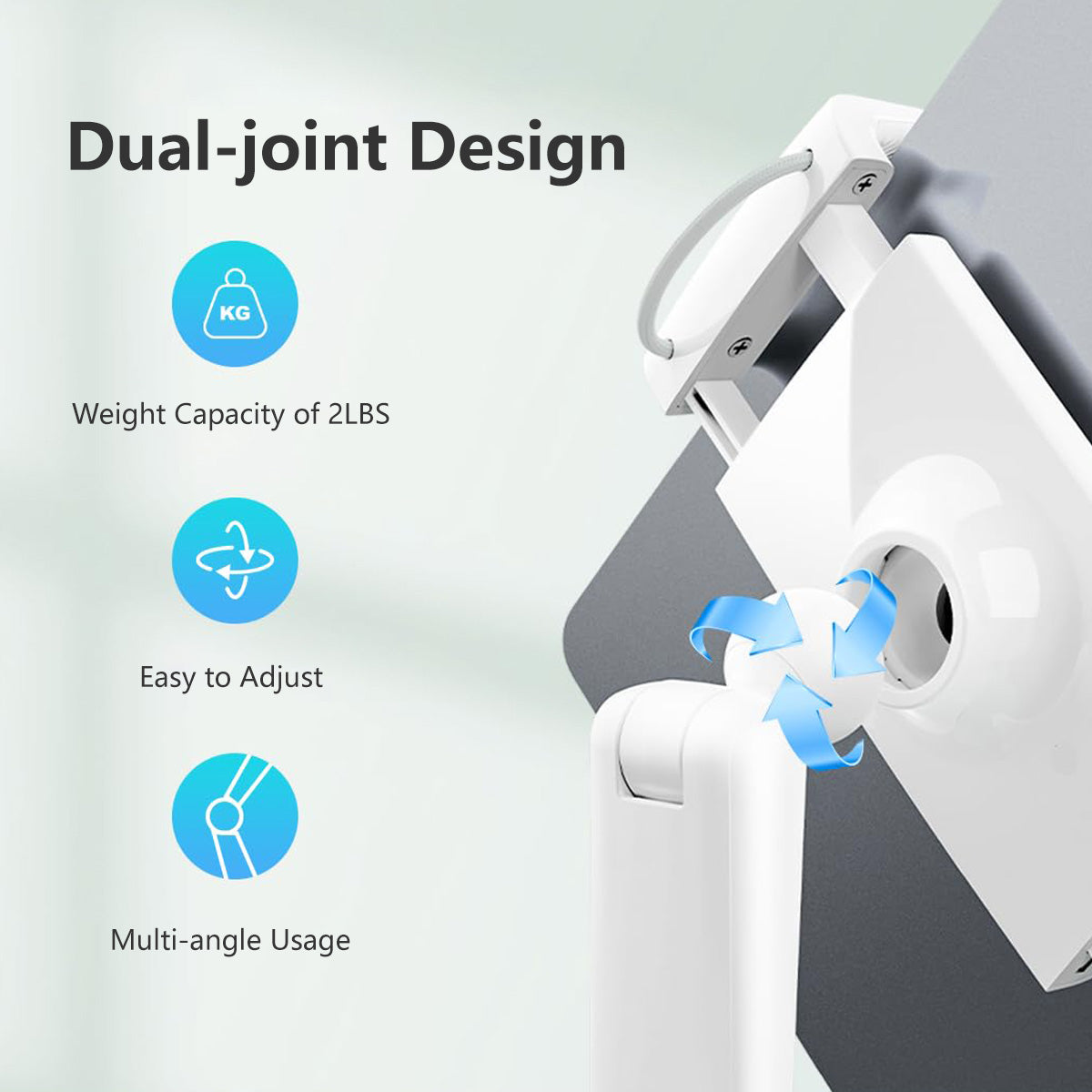 Multifunctional Pillow with Phone Holder Tablet Holder Flexible Arm Design 360° Rotatable Clamp
