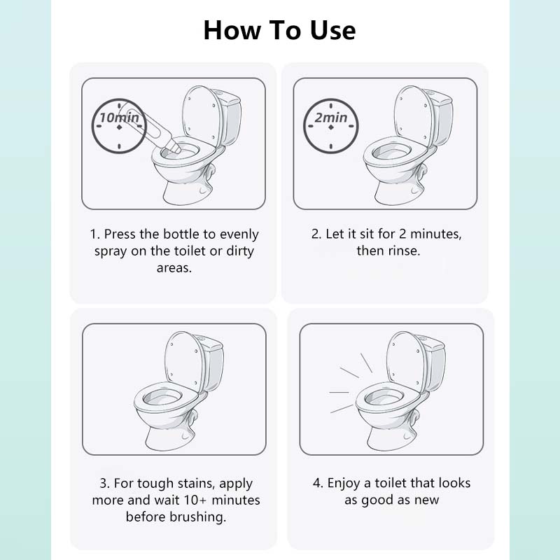 Toilet Bowl Cleaner Powerful Fast Stain Removal Deep Cleaning & Deodorizing Bathroom